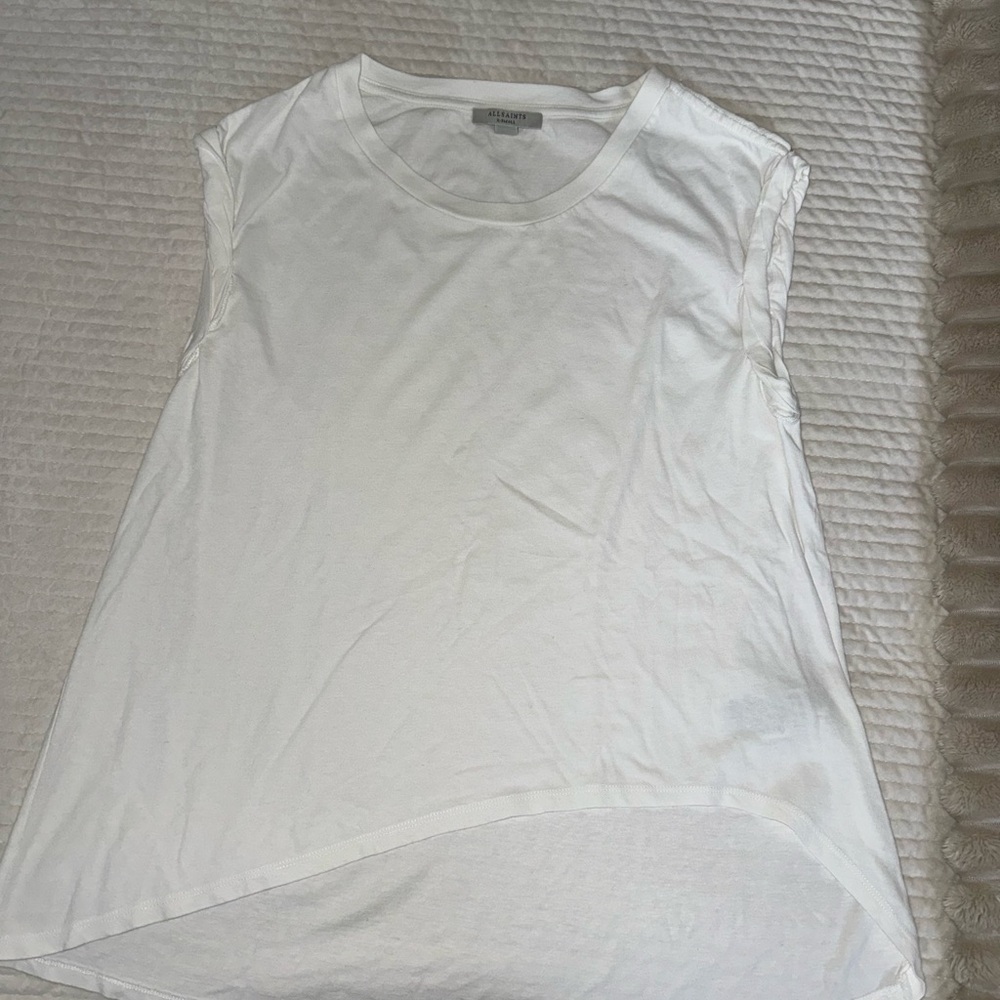 Women’s All Saints sleeveless white top 
Size XS